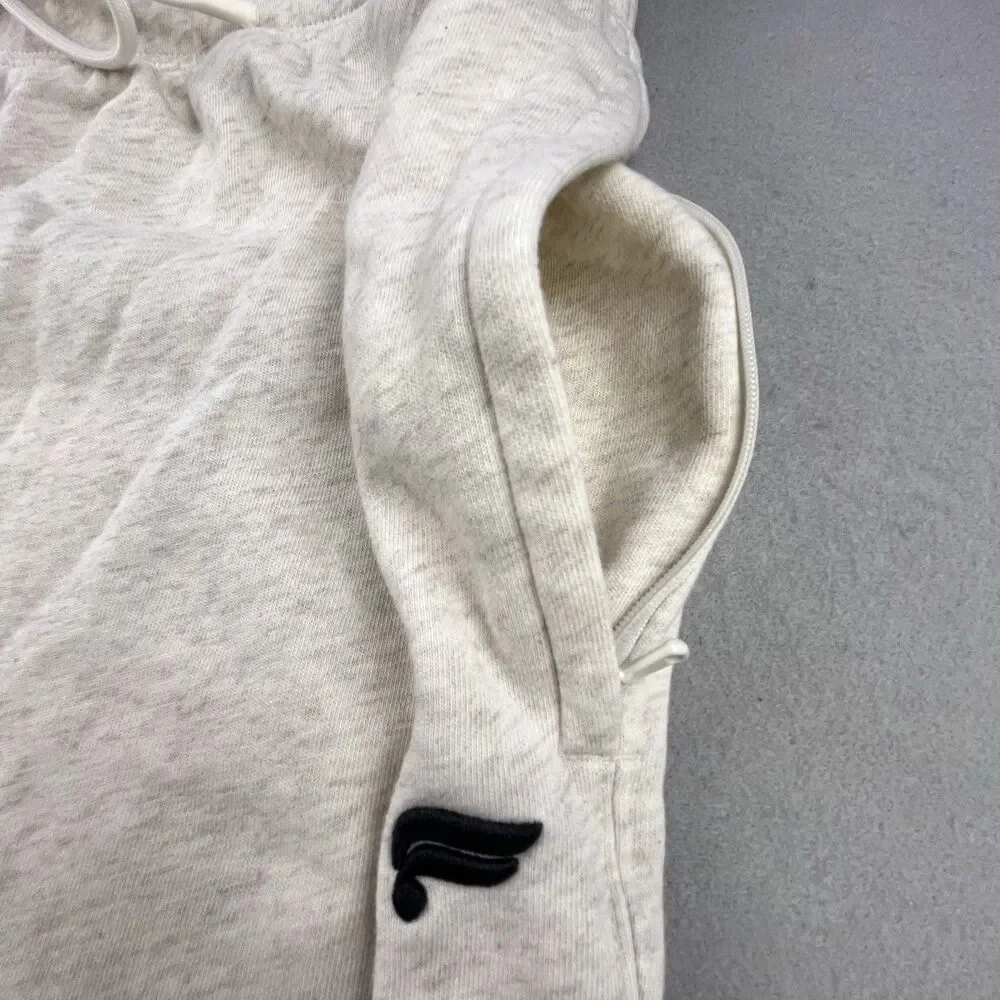 Fabletics The Go-To Sweatpant Joggers Mens XL Cream Gray Heather Zipper Pockets